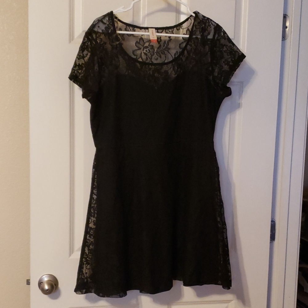Woman black dress
